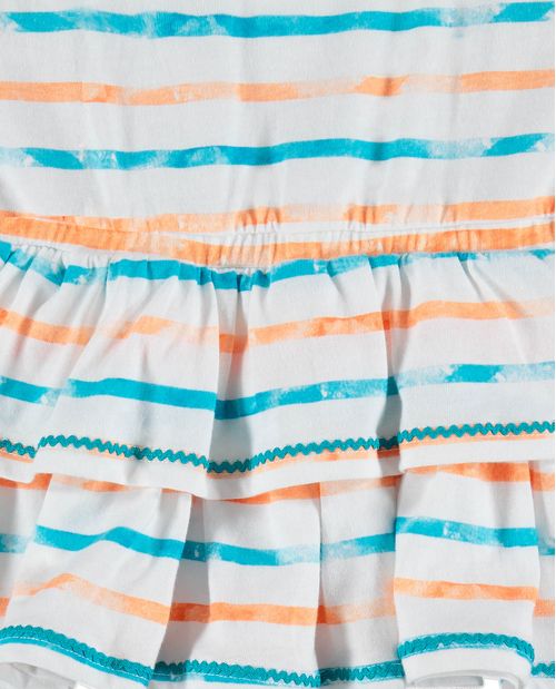 Vestido  Estampado a Rayas de Niña
