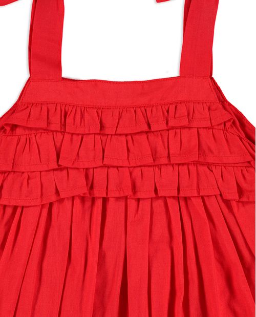 Vestido Rojo de Bebé Niña
