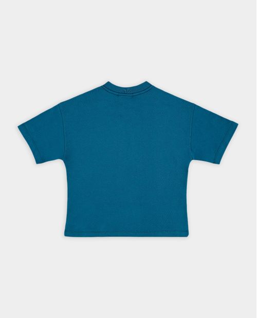 Camiseta Manga Corta Azul de Niño